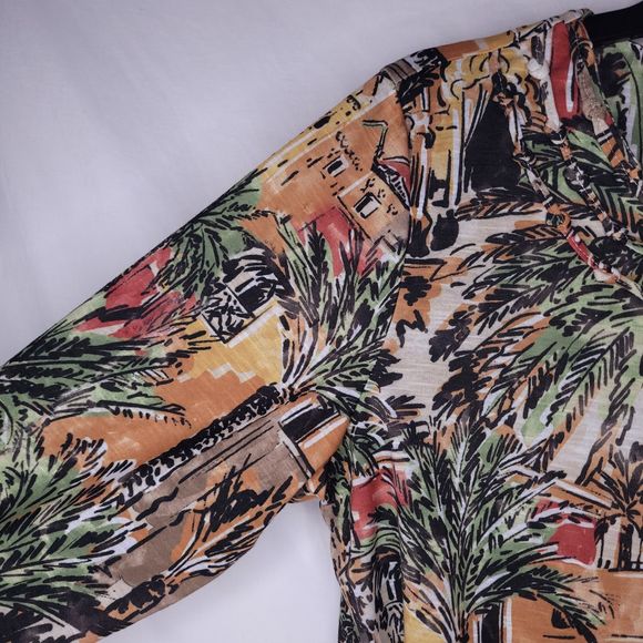 Alfred Dunner Top Small Tropical Scenic Palm Trees - Picture 3 of 9